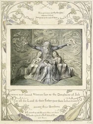 Hiob und seine Töchter (Tafel 20) aus dem Buch Hiob, ca. 1793